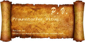 Praunstorfer Vitus névjegykártya